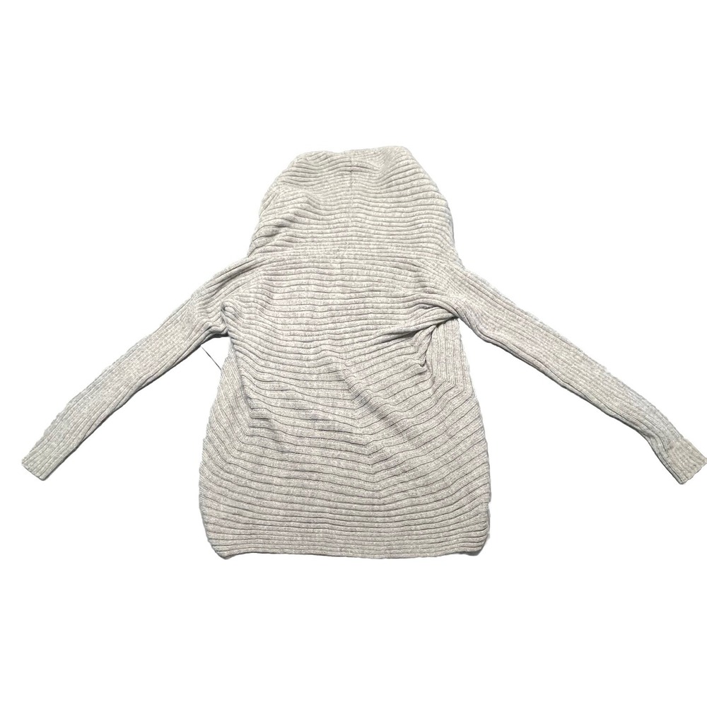 Alpaca‎ Connection Open front Hooded Ribbed Cardigan Women's M Gray Alpaca Blend - Picture 6 of 7